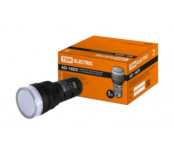Лампа AD-16DS(LED)матрица d16мм белый 230В АС TDM