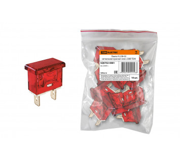 Лампа YL238-02 сигнальная красная неон 230В TDM