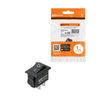 KCD11-101 250В AC/DC, 1P, 3А, (2с), ON-OFF черный, Micro TDM