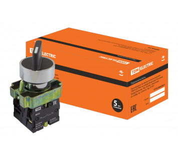 Перекл. 3 полож. SB2-BD33 с фиксацией, 2НО, стандарт., d22 мм, черный, IP40 TDM