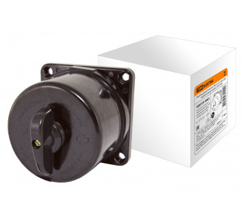 Пакетный выключатель ПВ2-16 2П 16А 220В, карболитовый корпус, IP30 TDM