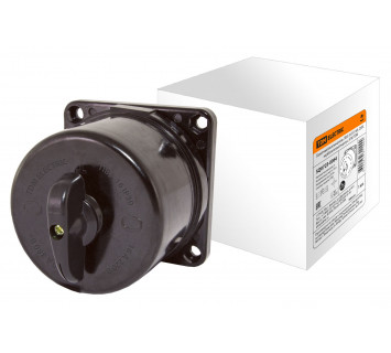 Пакетный выключатель ПВ3-16 3П 16А 220В, карболитовый корпус, IP30 TDM