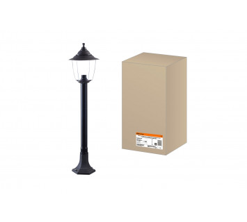 Светильник Прага Эл-11-73-100 60 Вт Е27 напольный на стойке h-1.0 м черный, прозрачный плафон TDM