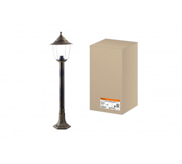 Светильник Прага Эл-11-73-100Б 60 Вт Е27 напольный на стойке h-1.0 м бронза, прозрачный плафон TDM