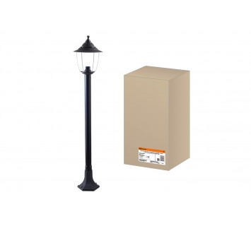 Светильник Прага Эл-11-73-125 60 Вт Е27 напольный на стойке h-1.25 м черный, прозрачный плафон TDM