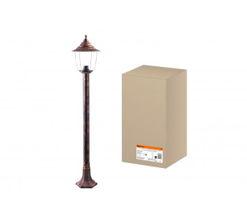 Светильник Прага Эл-11-73-125М 60 Вт Е27 напольный на стойке h-1.25м медь, прозрачный плафон TDM