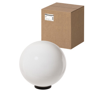 Светильник НТУ 03-100-404 шар d=400 мм IP54 (опал призма ПММА, основание плоское ПК 145, Е27) TDM