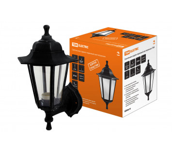 Светильник садово-парковый НБУ 06-60-001 шестигранник, настенный, пластик, черный TDM