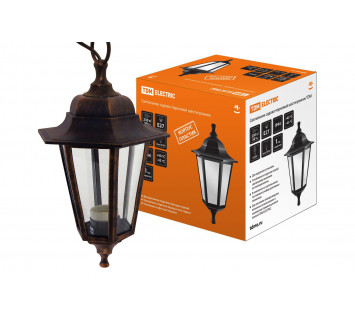 Светильник садово-парковый НСУ 06-60-001 шестигранник, подвес, пластик, медь TDM