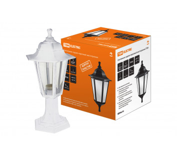 Светильник садово-парковый НТУ 06-60-001 шестигранник, стойка, пластик, белый TDM