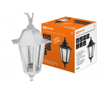 Светильник садово-парковый НСУ 06-60-001 шестигранник, подвес, пластик, белый TDM