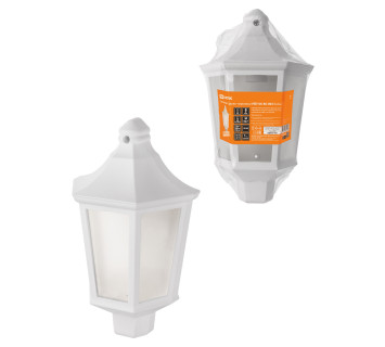 Светильник садово-парковый НБУ 06-60-003 настенный, пластик, расс. поликарбонат, белый TDM