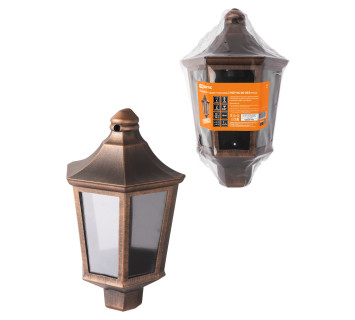 Светильник садово-парковый НБУ 06-60-003 настенный, пластик, расс. поликарбонат, медь TDM