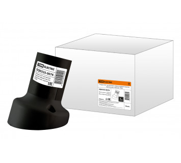 Патрон Е27 настенный, термостойкий пластик, наклонный, черный, TDM