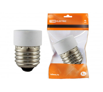 Переходник E27-E14, белый, TDM