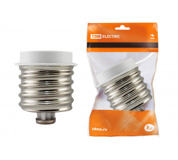 Переходник E40-E27, белый, TDM