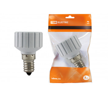 Переходник E14-GU10, белый, TDM