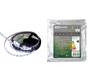 Лента светодиодная SMD2835-60 LED/м-IP20-12 В-4,8 Вт/м-6000 К (5 м) TDM
