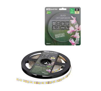 Лента светодиодная SMD2835-120 LED/м-IP20-12 В-9,6 Вт/м-3000 К (5 м) блистер TDM