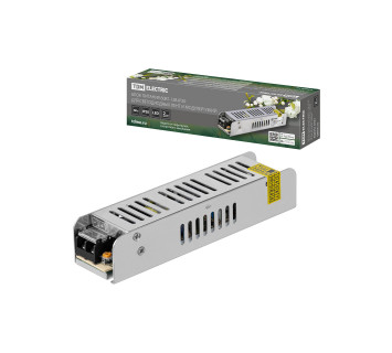 Блок питания 60Вт-12В-IP20 для светодиодных лент и модулей, металл, узкий, TDM