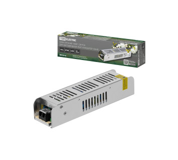 Блок питания 100Вт-12В-IP20 для светодиодных лент и модулей, металл, узкий, TDM