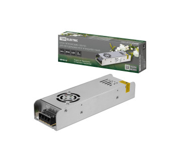 Блок питания 360Вт-12В-IP20 для светодиодных лент и модулей, металл, узкий, TDM