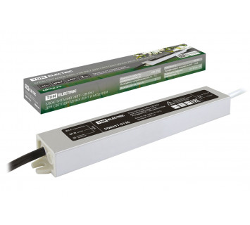 Блок питания 24Вт-12В-IP67 для светодиодных лент и модулей DC 12В, металл TDM