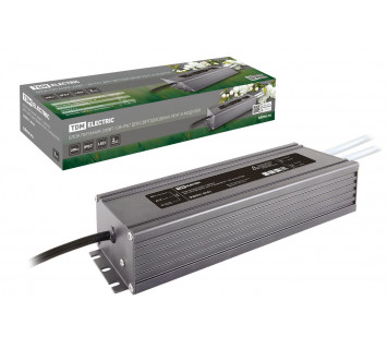 Блок питания 200Вт-12В-IP67 для светодиодных лент и модулей DC 12В, металл TDM