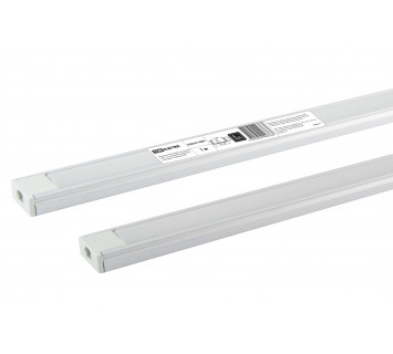 Алюминиевый профиль накладной 1506 (1 м), матовый рассеиватель, 2 заглушки, 2 крепежа TDM