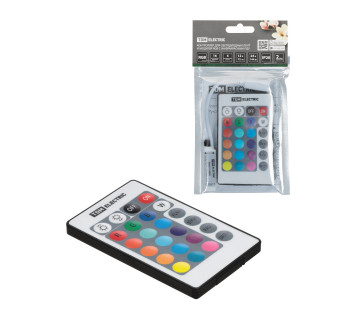 Контроллер для светодиодных лент и модулей RGB-IR-12В-6А-72Вт-IP20, 3 канала, пульт 24 кнопки, TDM