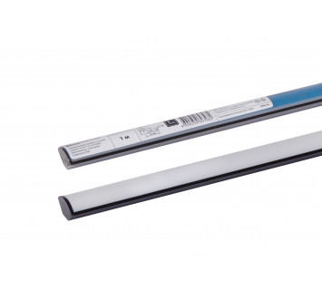 Алюминиевый профиль угловой черный 1616 (1 м), матовый рассеиватель, 2 заглушки, 2 крепежа TDM