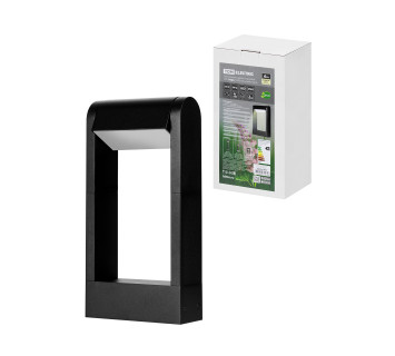 Светильник садово-парковый LED, Аура, H300 мм, 6 Вт, 3000 K, алюм./черн., IP65, TDM