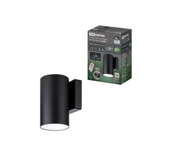 Светильник настенный LED, Соло, 6 Вт, 4000 К, H160 мм, алюм./черн., IP65, TDM