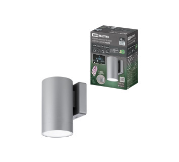 Светильник настенный LED, Соло, 6 Вт, 4000 К, H160 мм, алюм./сер., IP65, TDM