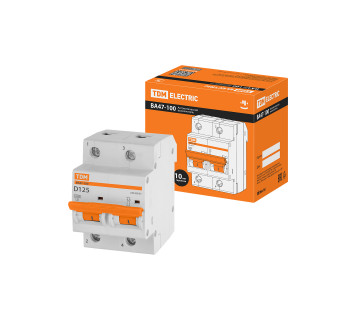 Авт. выкл. ВА47-100 2Р 125А 10кА х-ка D TDM