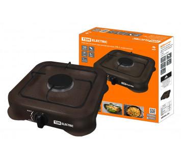 Плитка газовая одноконфорочная, ГП-1, коричневая, TDM