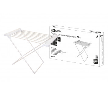 Сушилка для белья электрическая, СБ-1, 120 Вт, 8 прутьев, напольная, TDM