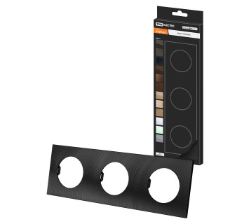 Рамка тройная агат, алюминий, текстурированный, 