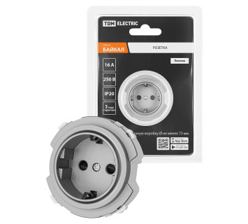 Розетка 2П+З 16А 250В с защ. шт. платина, 