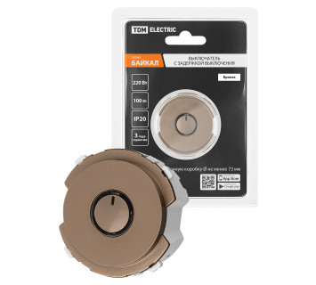 Выключатель с задержкой выключения 16А 250В бронза, 