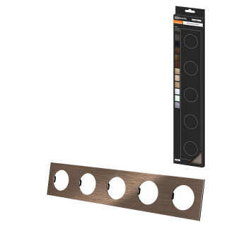 Рамка пятипостовая бронза, алюминий, шлифованный, 