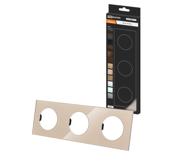 Рамка тройная шампань, стекло, 