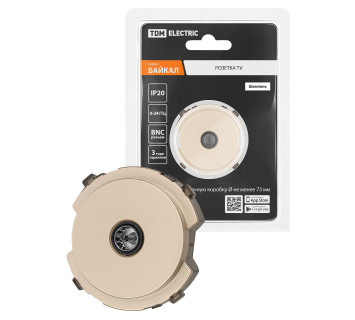 TV розетка проходная шампань, 