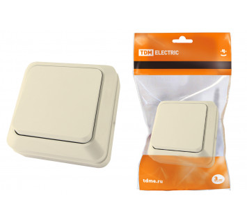 Выключатель 1-кл. открытой установки IP20 10А, сл. кость 