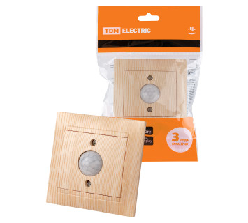 Выключатель с датчиком движения 1А сосна 