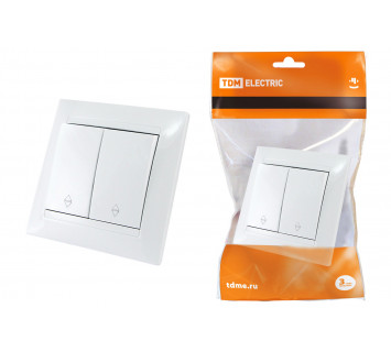 Выключатель на 2 направления 2 кл. 10А белый 