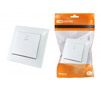 Кнопка звонковая 6А белая 