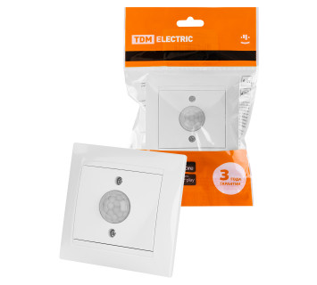 Выключатель с датчиком движения 1А белый 