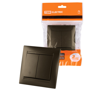 Выключатель на 2 направления 2 кл. 10А бронза 