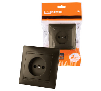 Розетка 2П 10А 250В с защ. шт. бронза 